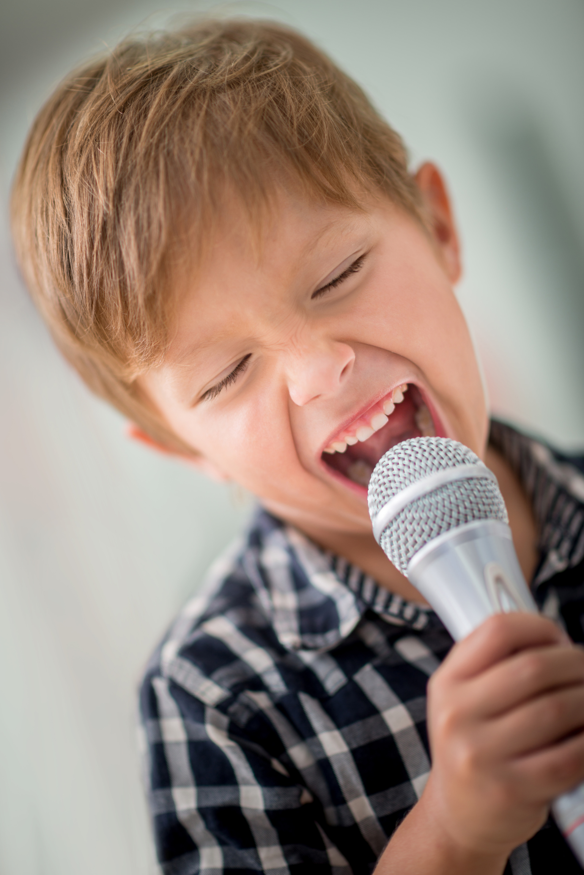 Boy singing